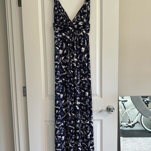 T-Bags Navy and White Maxi Dress
